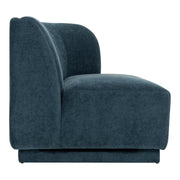 Moe's Home Collection Yoon Blue 2 Seat Sofa Right Nightshade