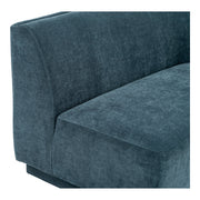Moe's Home Collection Yoon Blue 2 Seat Sofa Right Nightshade