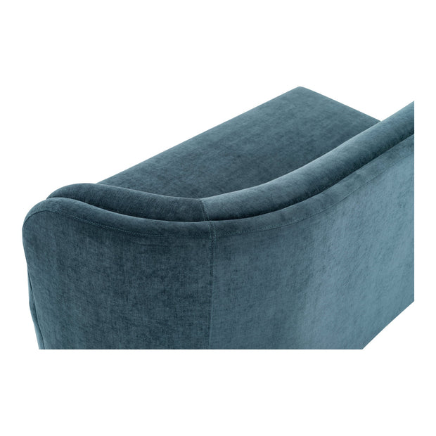 Moe's Home Collection Yoon Blue 2 Seat Sofa Right Nightshade