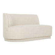 Moe's Home Collection Yoon White 2 Seat Sofa Left-Facing