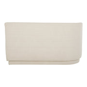 Moe's Home Collection Yoon White 2 Seat Sofa Left-Facing