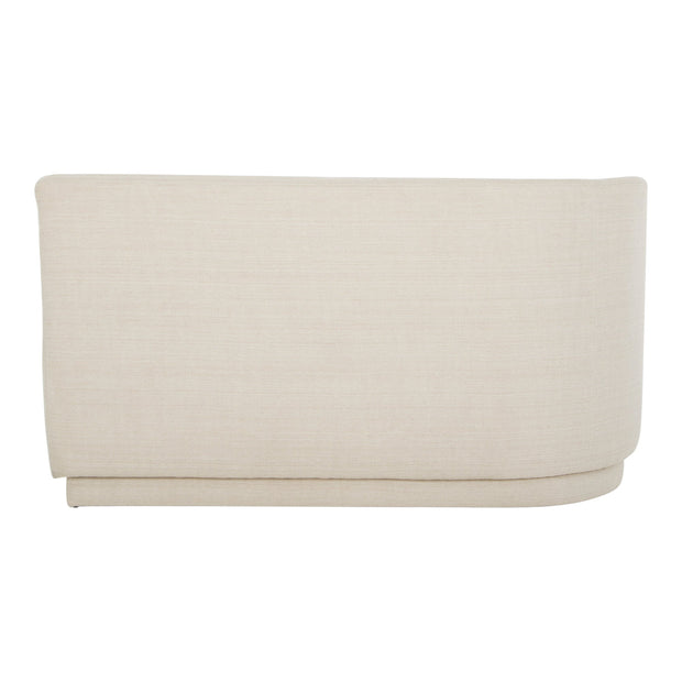 Moe's Home Collection Yoon White 2 Seat Sofa Left-Facing