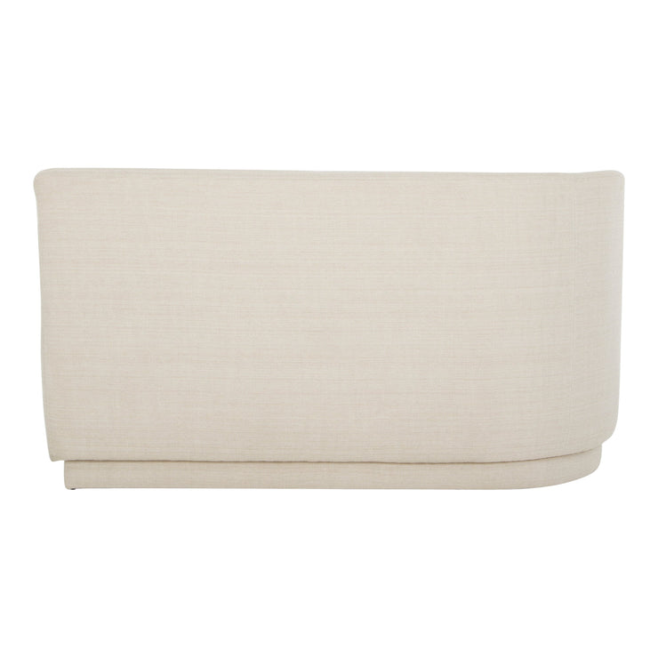 Moe's Home Collection Yoon White 2 Seat Sofa Left-Facing