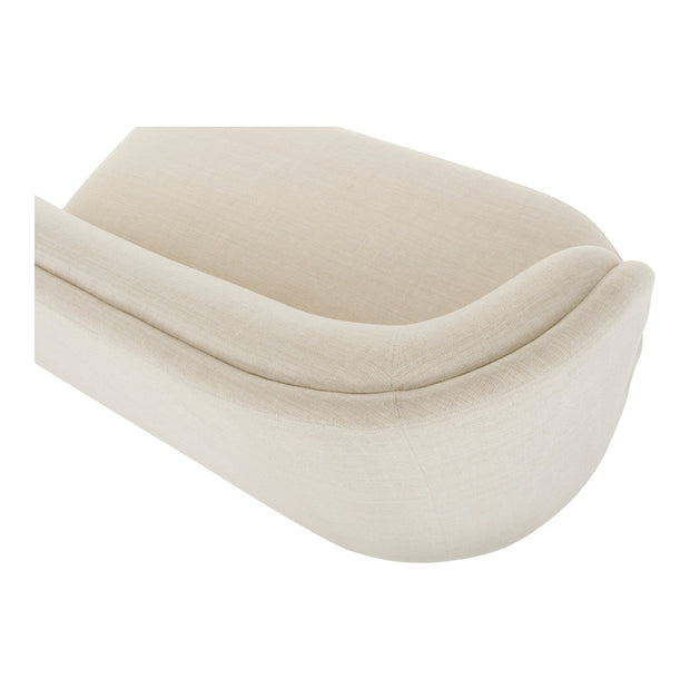 Moe's Home Collection Yoon White 2 Seat Sofa Left-Facing