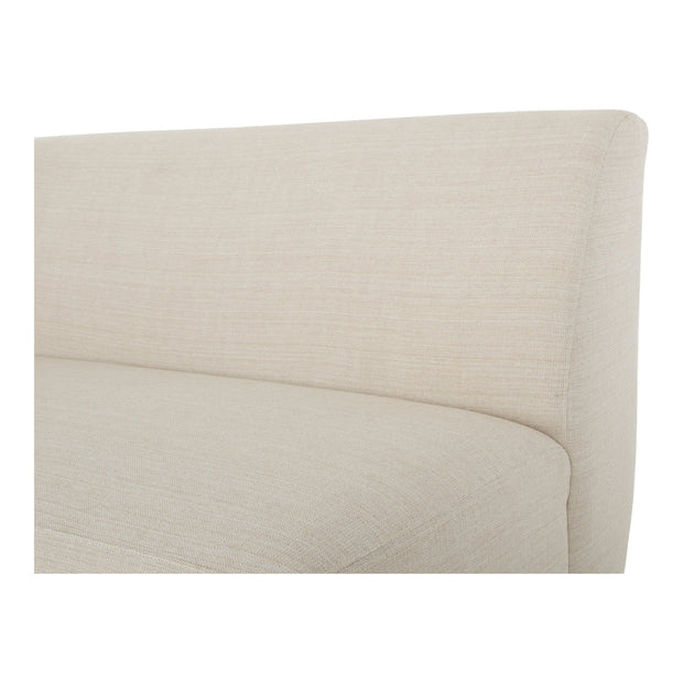 Moe's Home Collection Yoon White 2 Seat Sofa Left-Facing