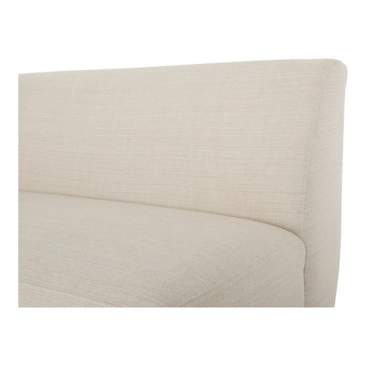 Moe's Home Collection Yoon White 2 Seat Sofa Left-Facing