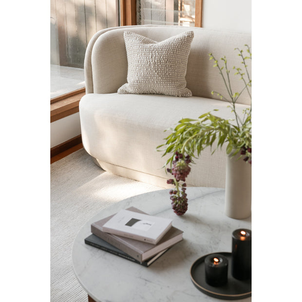 Moe's Home Collection Yoon White 2 Seat Sofa Left-Facing