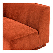 Moe's Home Collection Yoon Red 2 Seat Sofa Left-Facing