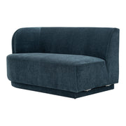 Moe's Home Collection Yoon Blue 2 Seat Sofa Left