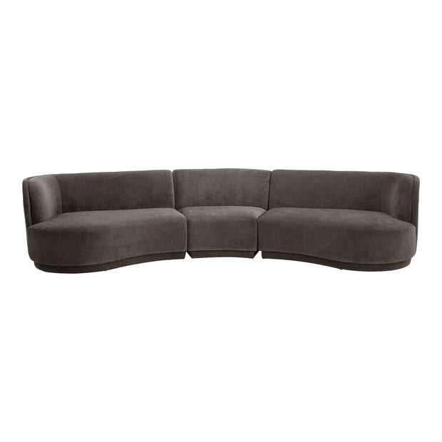Moe's Home Collection Yoon Grey Compass Modular Sectional