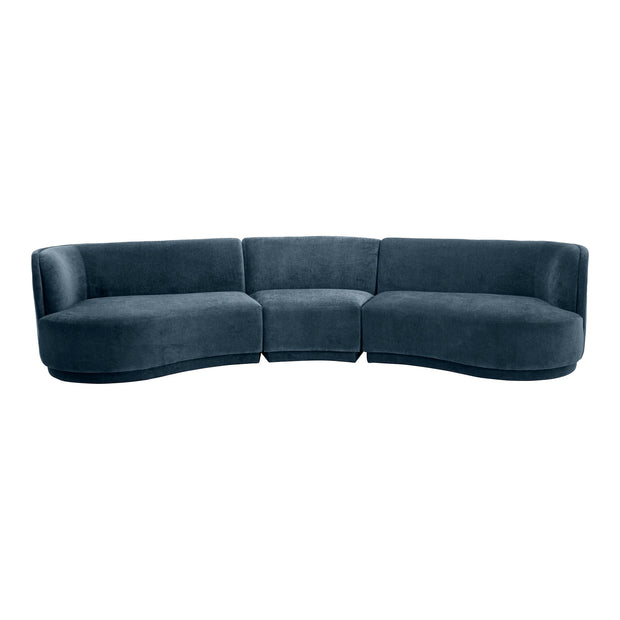 Moe's Home Collection Yoon Blue Compass Modular Sectional Nightshade