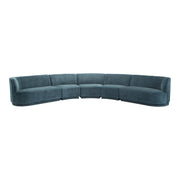 Moe's Home Collection Yoon Radius Nightshade Blue Modular Sectional