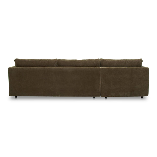 Moe's Home Collection Bryn Heritage Cedar Green Sectional ~ Left Facing Chaise