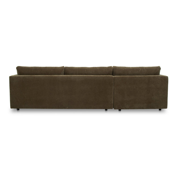 Moe's Home Collection Bryn Heritage Cedar Green Sectional ~ Left Facing Chaise