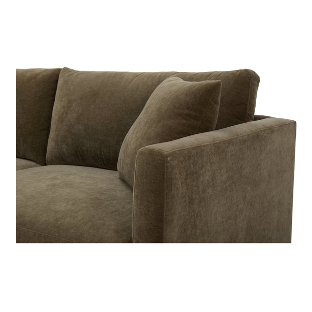 Moe's Home Collection Bryn Heritage Cedar Green Sectional ~ Left Facing Chaise
