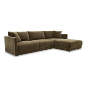 Moe's Home Collection Bryn Heritage Cedar Green Sectional ~ Right Facing Chaise