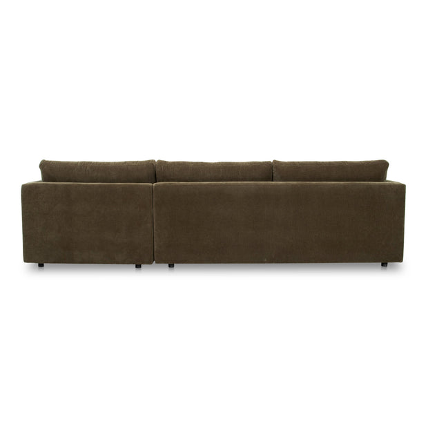 Moe's Home Collection Bryn Heritage Cedar Green Sectional ~ Right Facing Chaise