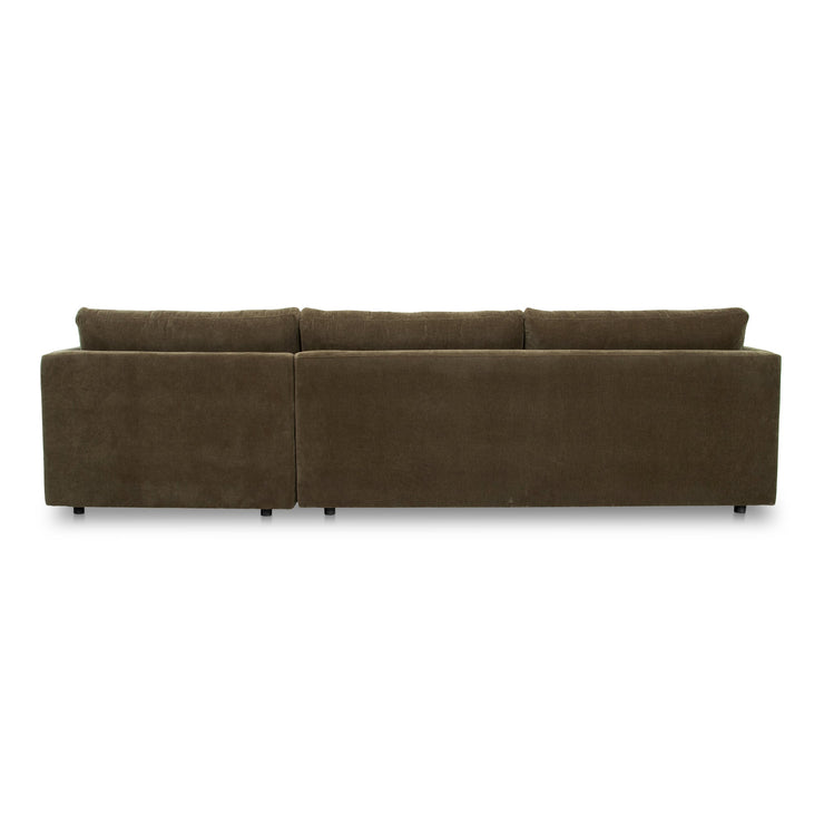 Moe's Home Collection Bryn Heritage Cedar Green Sectional ~ Right Facing Chaise