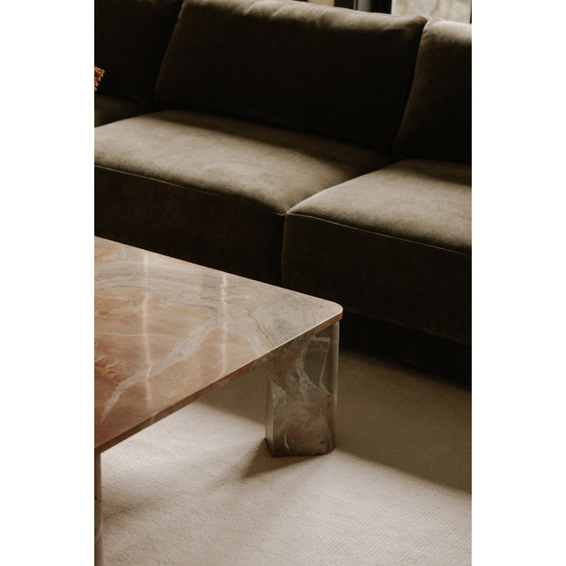 Moe's Home Collection Bryn Heritage Cedar Green Sectional ~ Right Facing Chaise