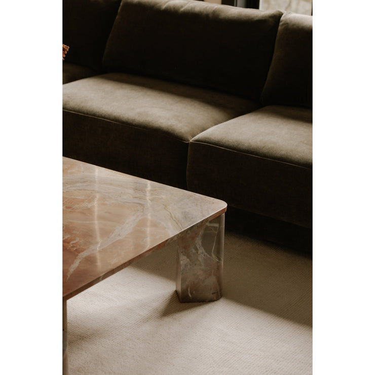 Moe's Home Collection Bryn Heritage Cedar Green Sectional ~ Right Facing Chaise