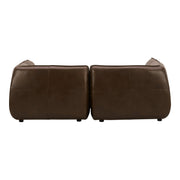 Moe's Home Collection Zeppelin Nook Toasted Hickory Modular Leather Sectional