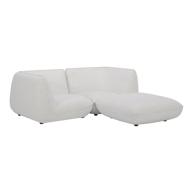 Moe's Home Collection Zeppelin Nook Salt Stone White Modular Sectional