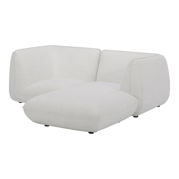Moe's Home Collection Zeppelin Nook Salt Stone White Modular Sectional