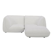 Moe's Home Collection Zeppelin Nook Salt Stone White Modular Sectional