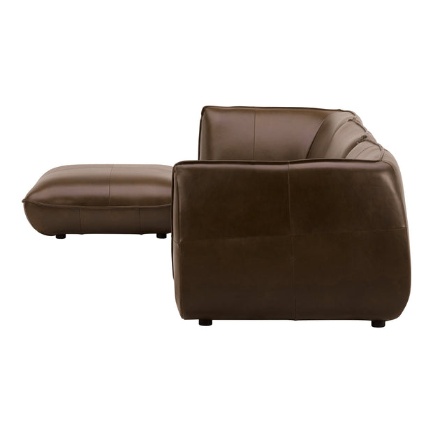 Moe's Home Collection Zeppelin Toasted Hickory Lounge Modular Leather Sectional