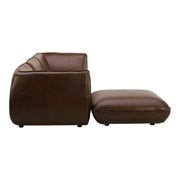 Moe's Home Collection Zeppelin Toasted Hickory Lounge Modular Leather Sectional
