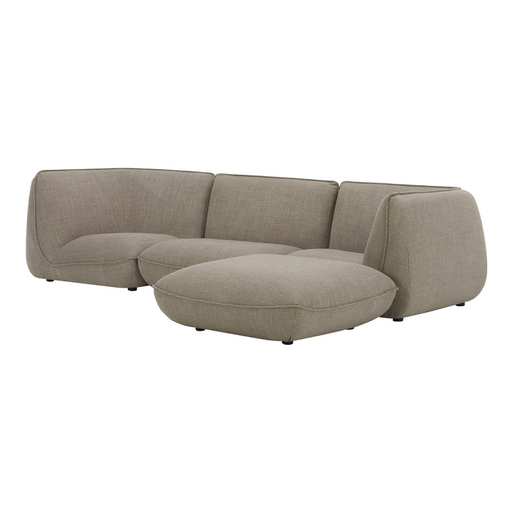 Moe's Home Collection Zeppelin Lounge Speckled Pumice Modular Sectional
