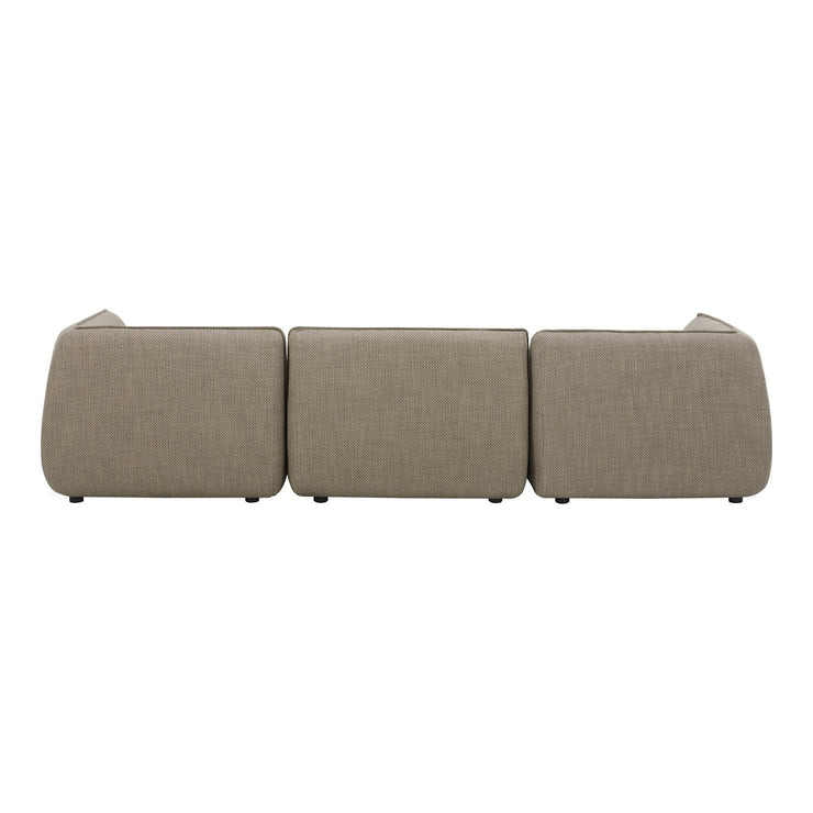 Moe's Home Collection Zeppelin Lounge Speckled Pumice Modular Sectional