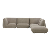 Moe's Home Collection Zeppelin Lounge Speckled Pumice Modular Sectional