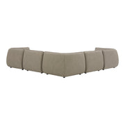 Moe's Home Collection Zeppelin Speckled Pumice Classic L-Shaped Modular Sectional