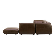 Moe's Home Collection Zeppelin Toasted Hickory Dream Modular Leather Sectional