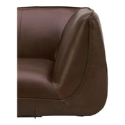 Moe's Home Collection Zeppelin Toasted Hickory Dream Modular Leather Sectional