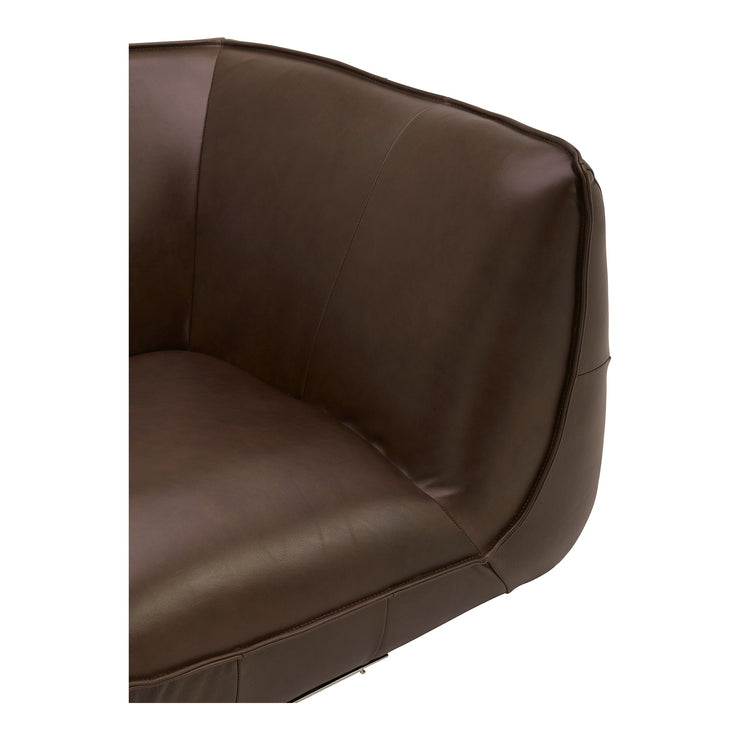 Moe's Home Collection Zeppelin Toasted Hickory Dream Modular Leather Sectional