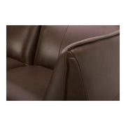 Moe's Home Collection Zeppelin Toasted Hickory Dream Modular Leather Sectional