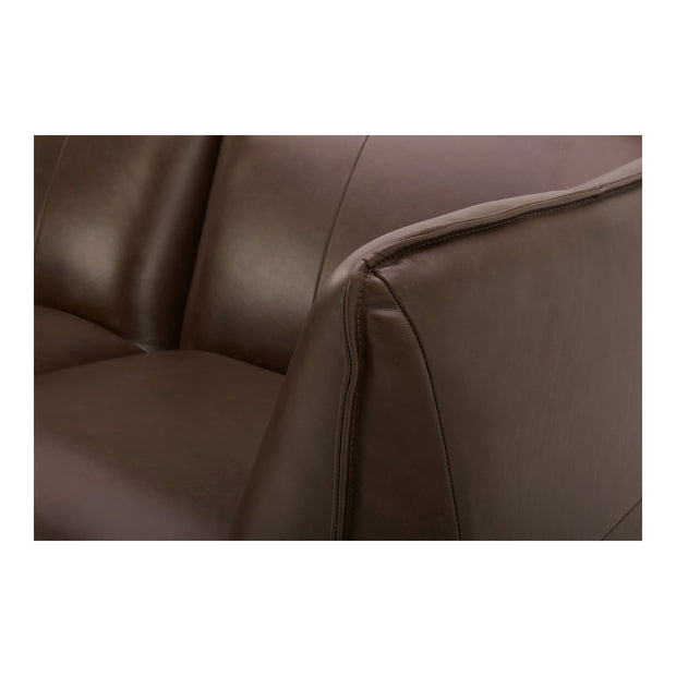 Moe's Home Collection Zeppelin Toasted Hickory Dream Modular Leather Sectional
