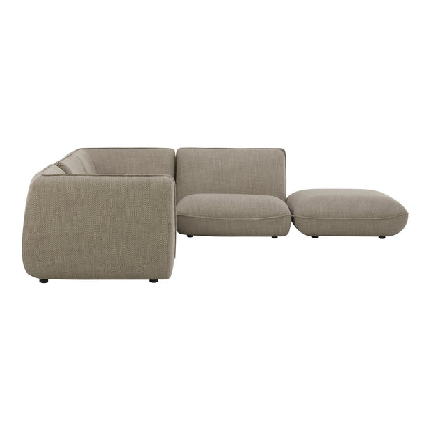 Moe's Home Collection  Zeppelin Speckled Pumice Dream Modular Sectional