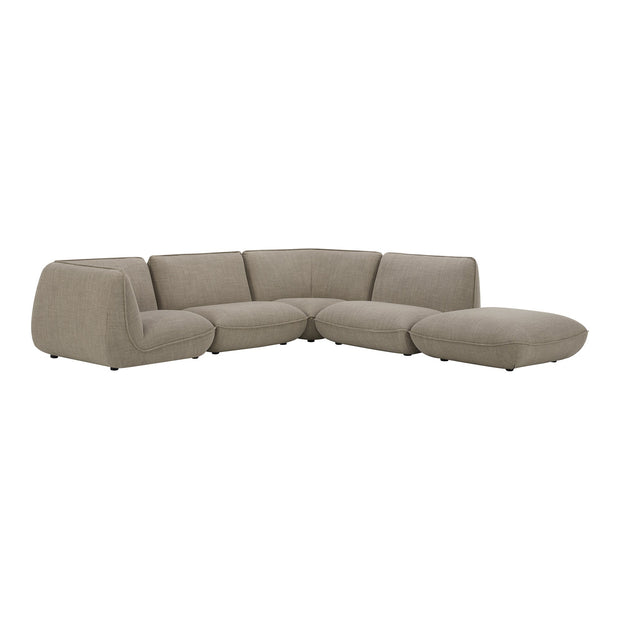 Moe's Home Collection  Zeppelin Speckled Pumice Dream Modular Sectional