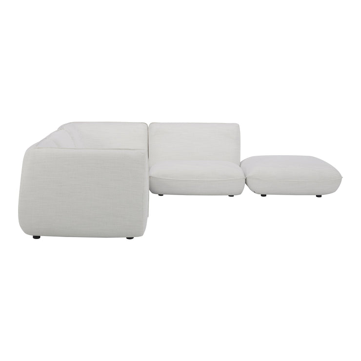 Moe's Home Collection Zeppelin  Salt Stone White Dream Modular Sectional