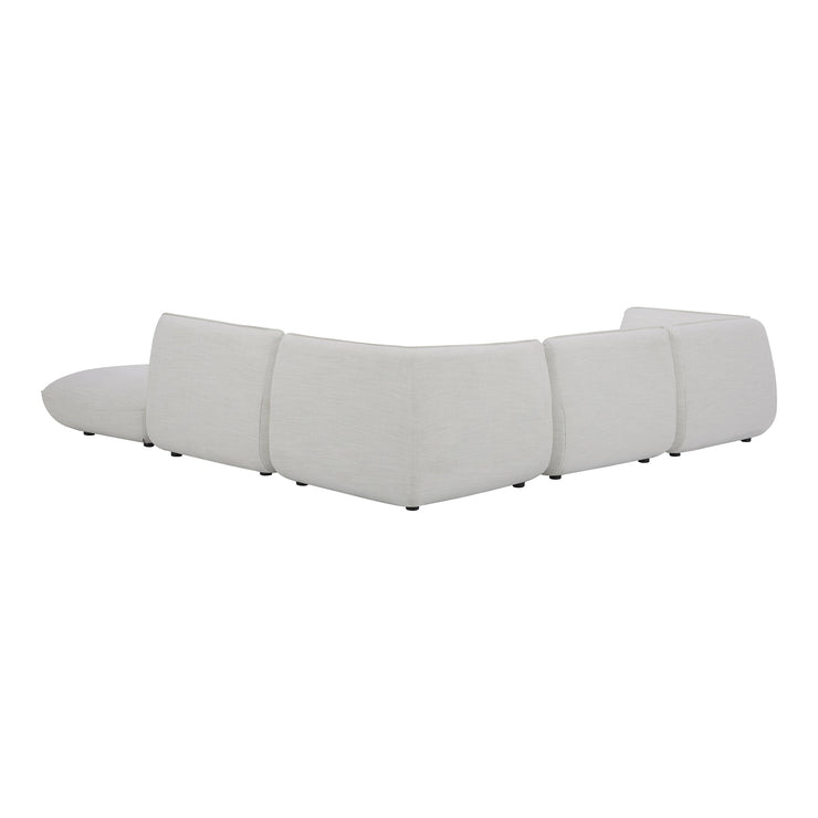 Moe's Home Collection Zeppelin  Salt Stone White Dream Modular Sectional