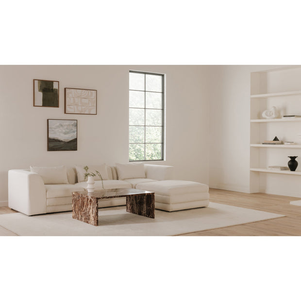 Moe's Home Collection Lowtide Lounge Warm White Modular Sectional