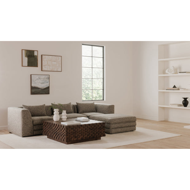 Moe's Home Collection Lowtide Lounge Stone Tweed Modular Sectional