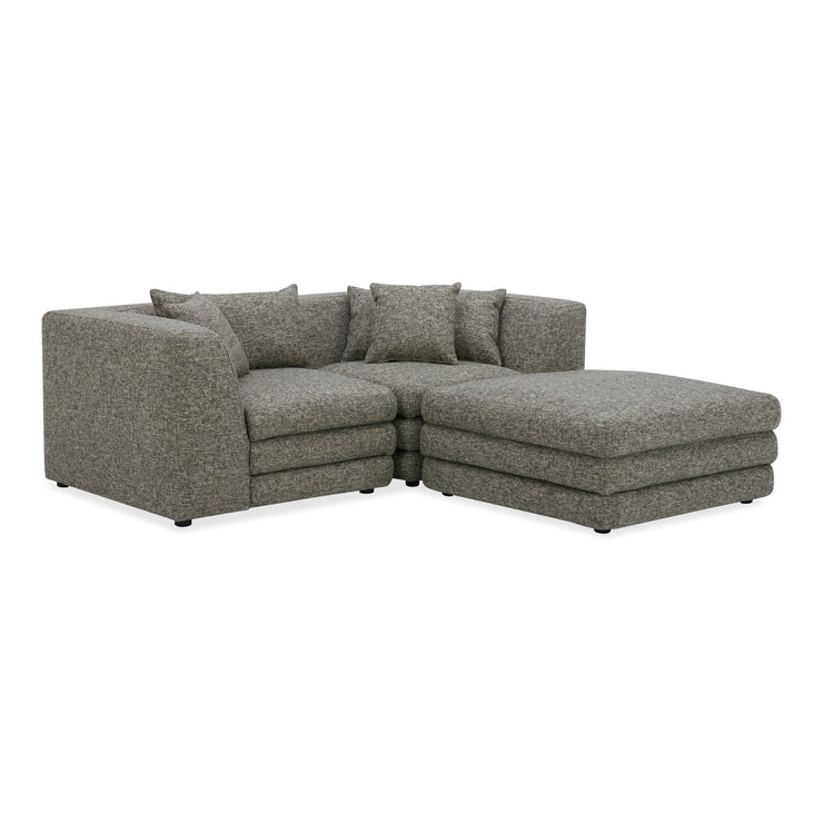 Moe's Home Collection Lowtide Nook Modular Stone Tweed Sectional