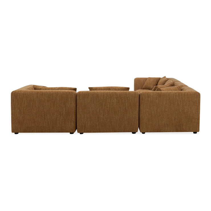 Moe's Home Collection Lowtide Classic Amber Glow L-Shaped Modular Sectional