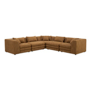 Moe's Home Collection Lowtide Classic Amber Glow L-Shaped Modular Sectional