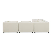 Moe's Home Collection Lowtide Classic Warm White L-Shaped Modular Sectional