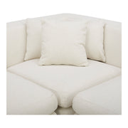 Moe's Home Collection Lowtide Classic Warm White L-Shaped Modular Sectional